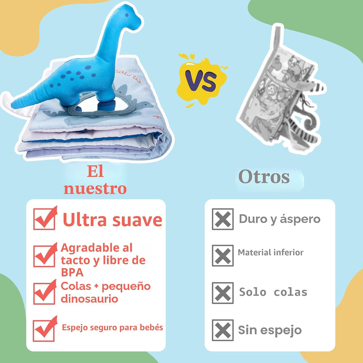 Richgv Libros de juguetes para bebés de 0 a 6 a 12 meses, regalos p...