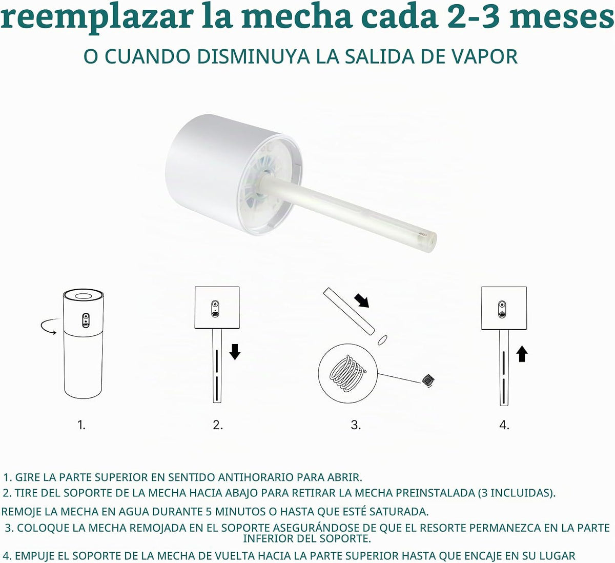 Homedics Humidificador ultrasónico portátil, humidificador de aroma...