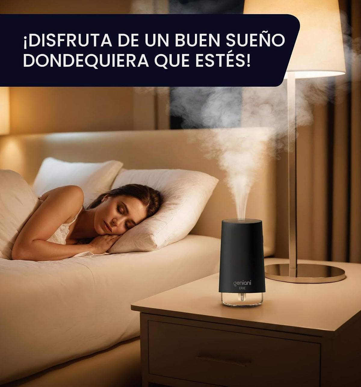 GENIANI Humidificador portátil pequeño de niebla fría, alimentado p...
