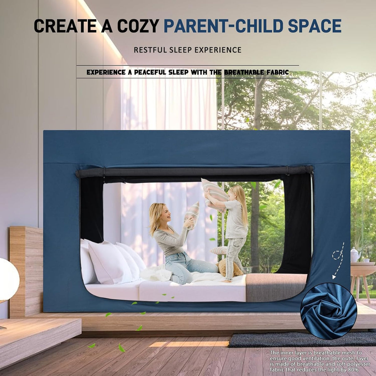 Quinnsus - Tienda de campaña mejorada para cama, toldo para litera,...