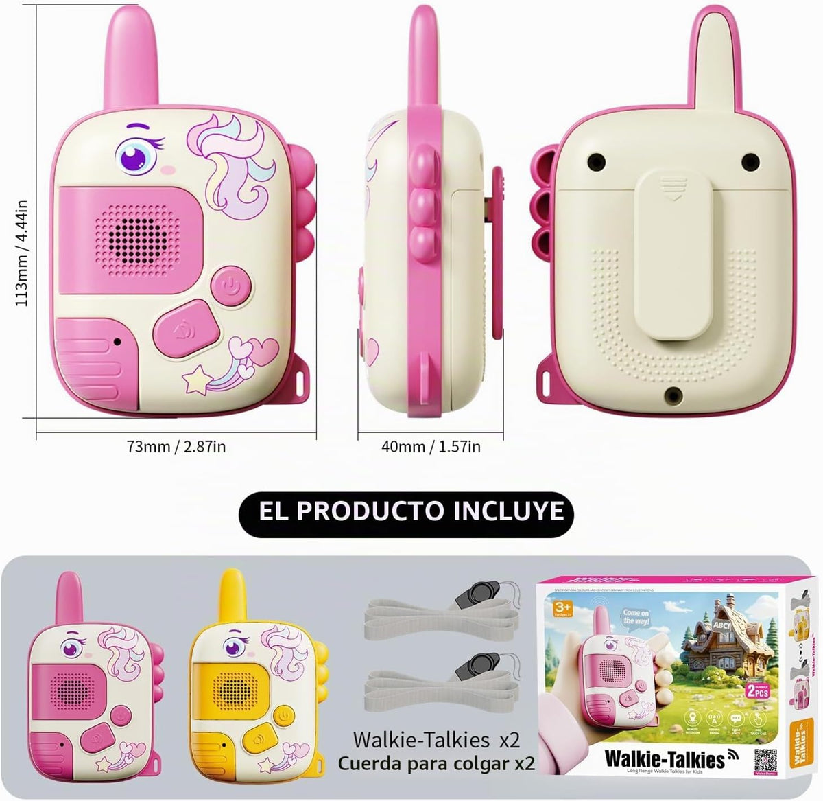 Walkie Talkies - Juguetes para niñas: juguetes de unicornio, paquet...