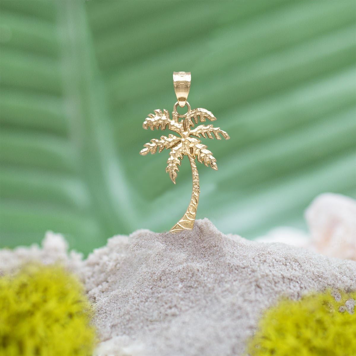 Honolulu Jewelry Company Colgante de collar de playa de palmera tro...