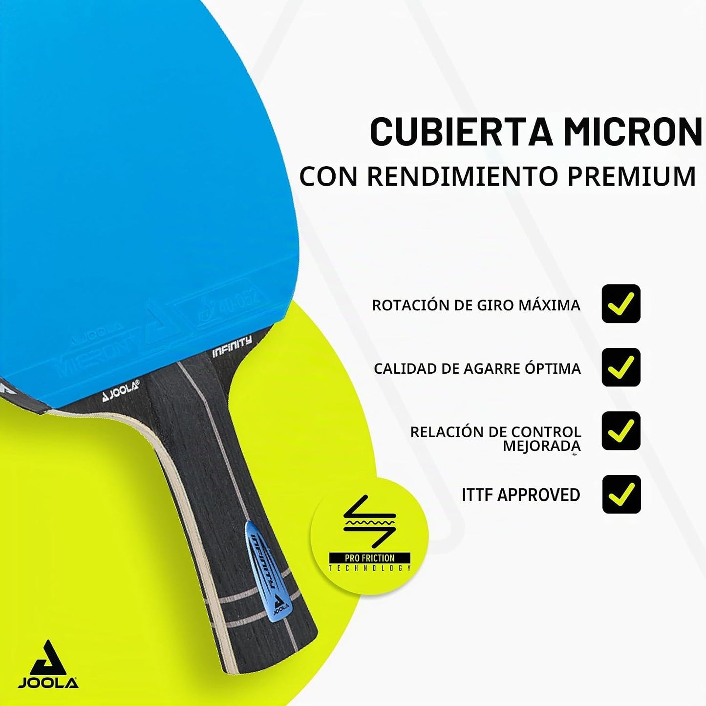 JOOLA Infinity GL Profesional - Palas de ping pong con funda para p...