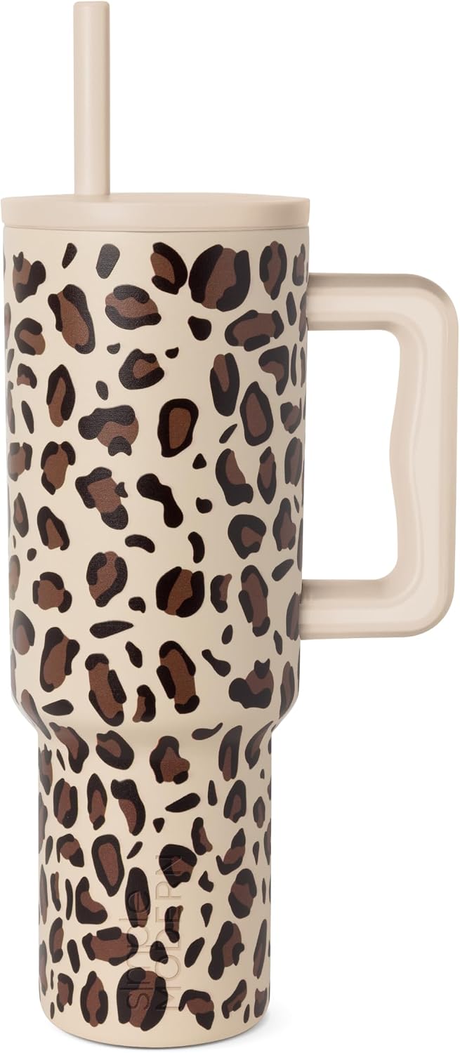 Simple Modern - Vaso de 1,2 l con asa y tapa con pajita, botella de...