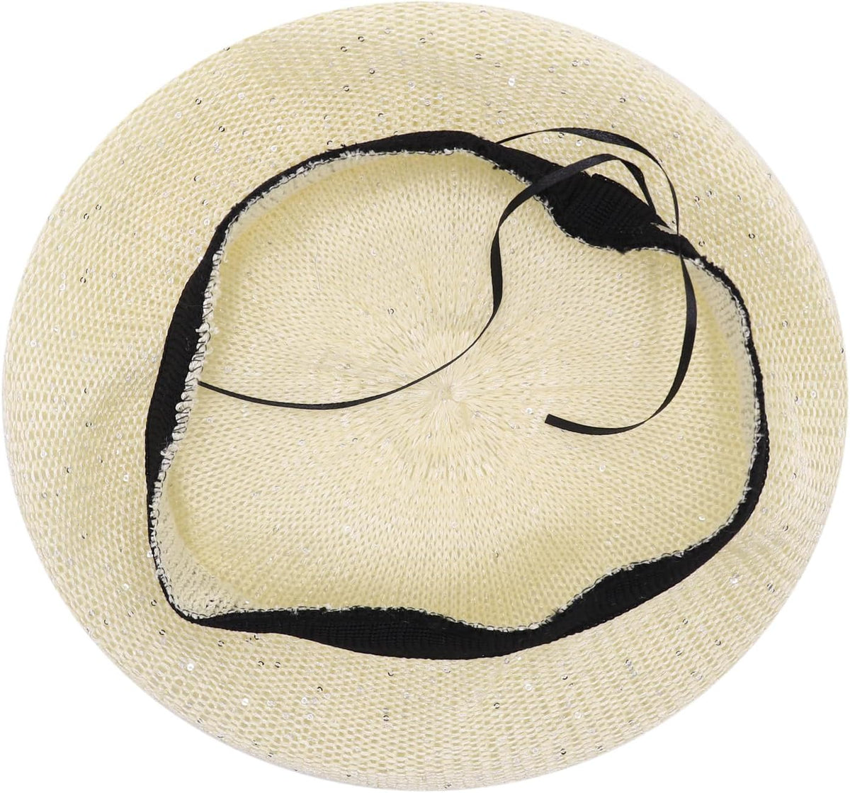 MOSSTYUS Boina ligera de encaje para mujer, diseño floral, transpir...