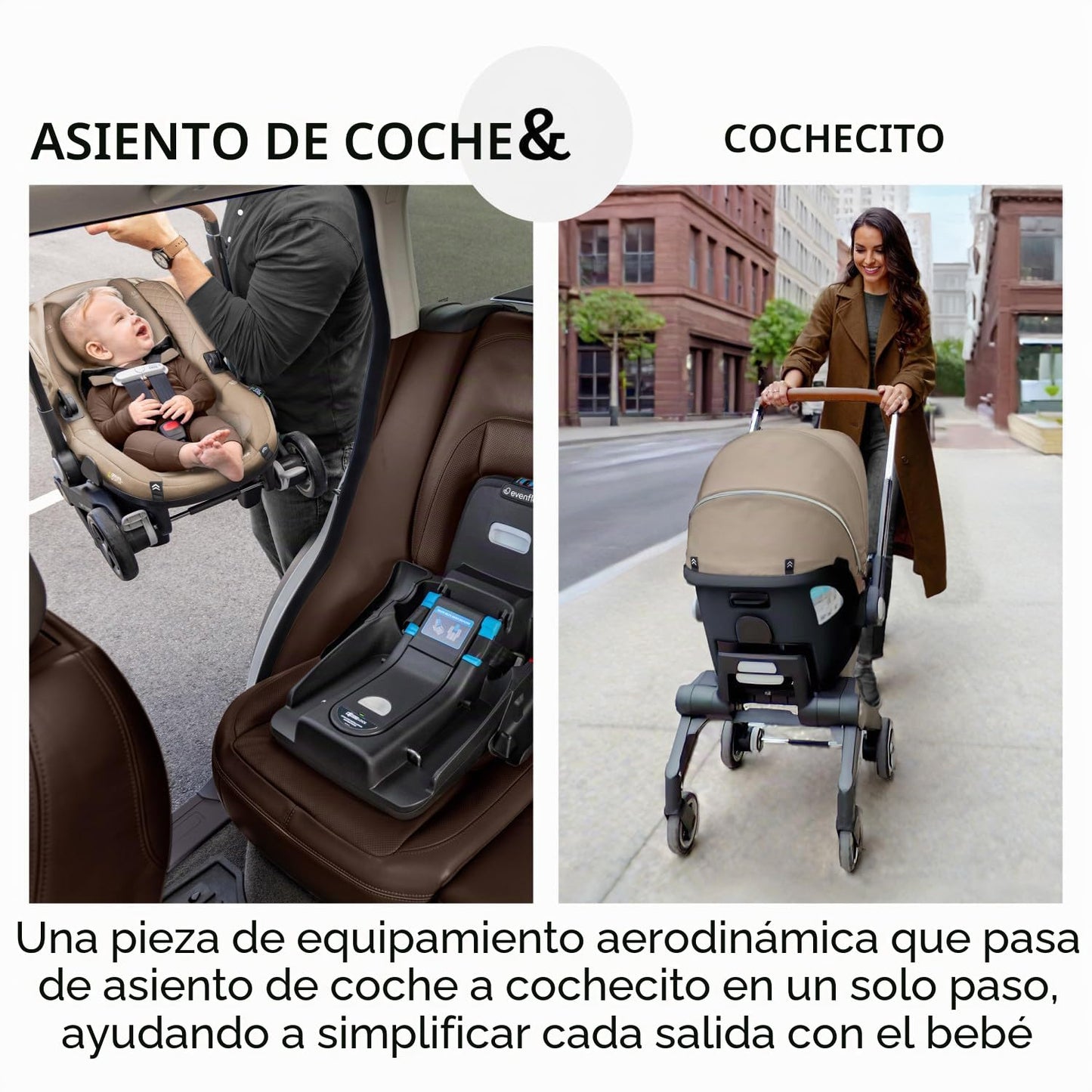 Evenflo Shyft DualRide - Cochecito de coche para bebés y prematuros...