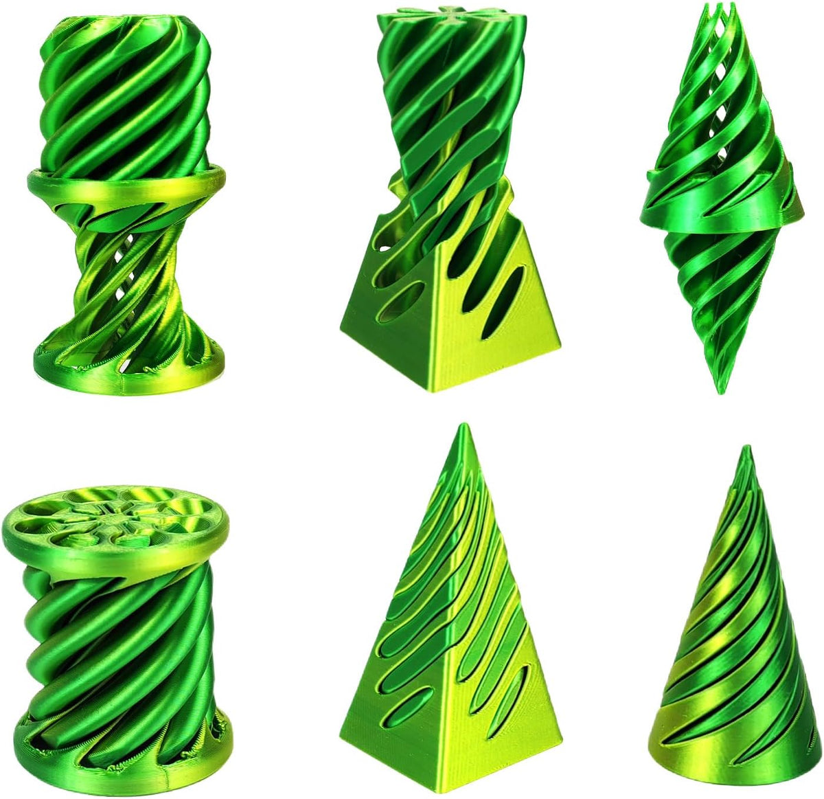 3 piezas 3D impreso pirámide imposible passthrough escultura, cono...