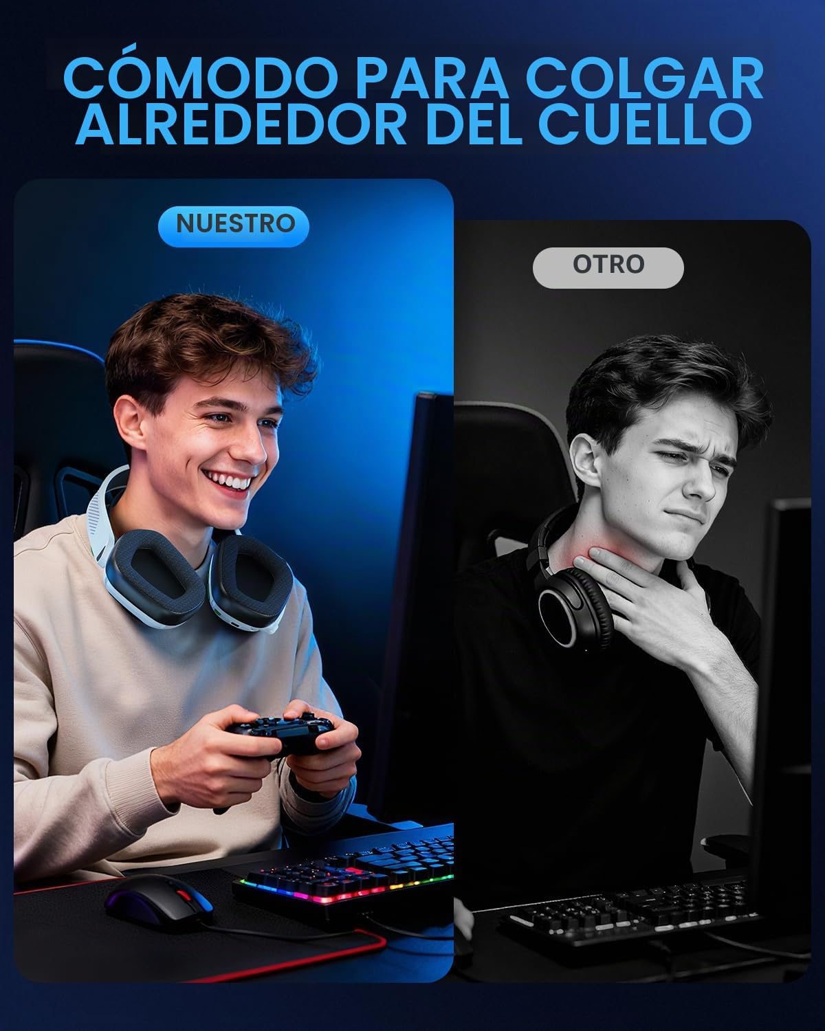 SKAPENDY Auriculares inalámbricos para juegos de 2.4 GHz para Xbox...