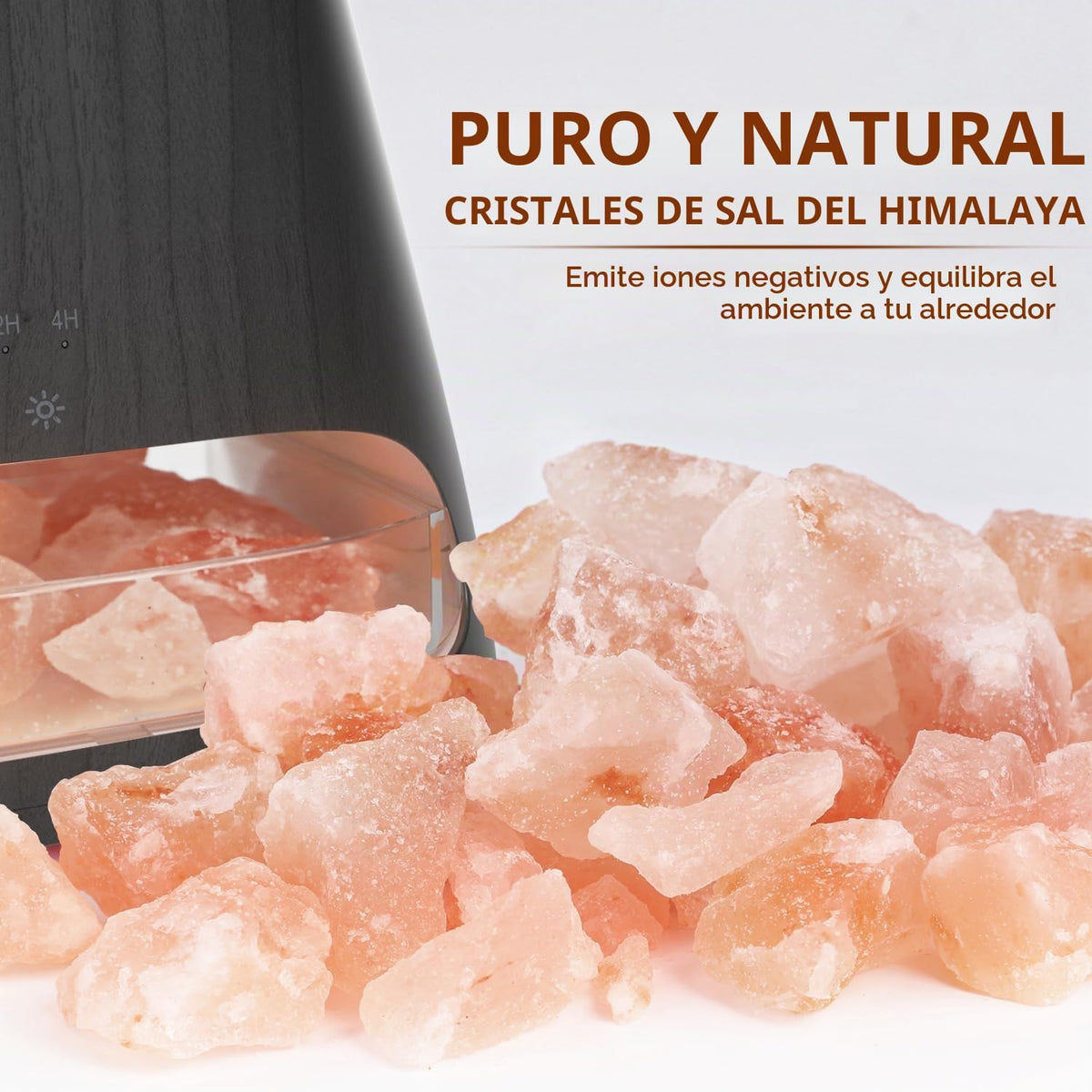 SALKING Lámpara de sal del Himalaya 2 en 1 y difusor ultrasónico de...