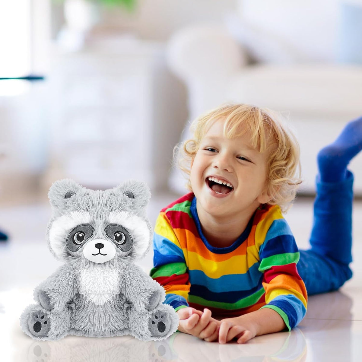 SuzziPals - Peluche de mapache calentable y enfriable, almohadilla...