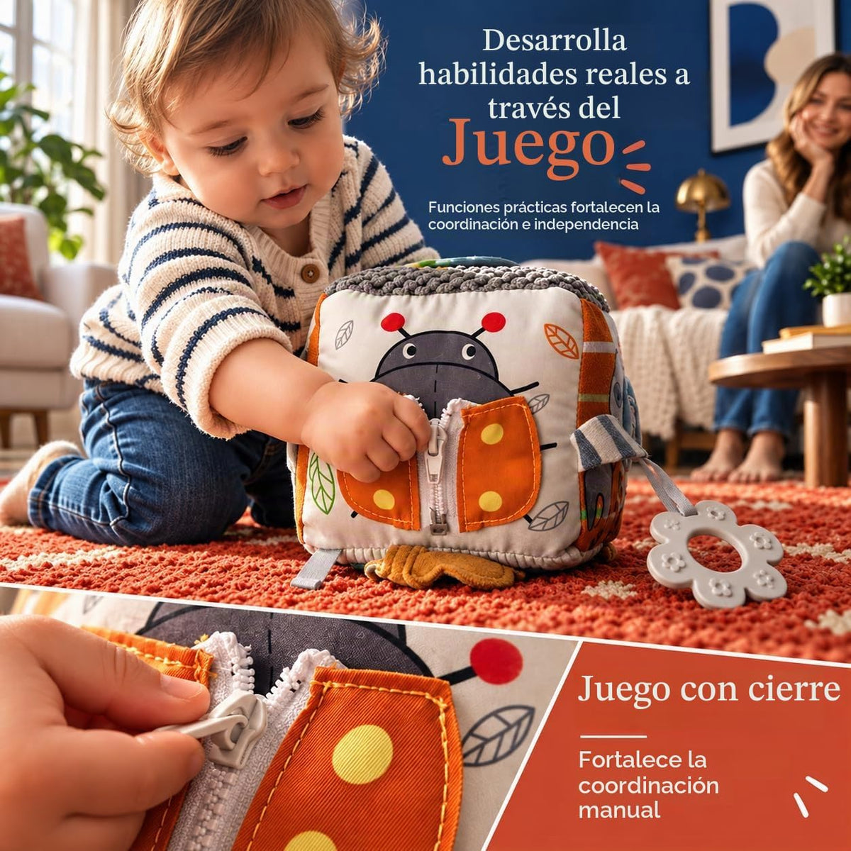Autumn Bliss Co Cubo de actividades para bebés 8 en 1 para bebés de...
