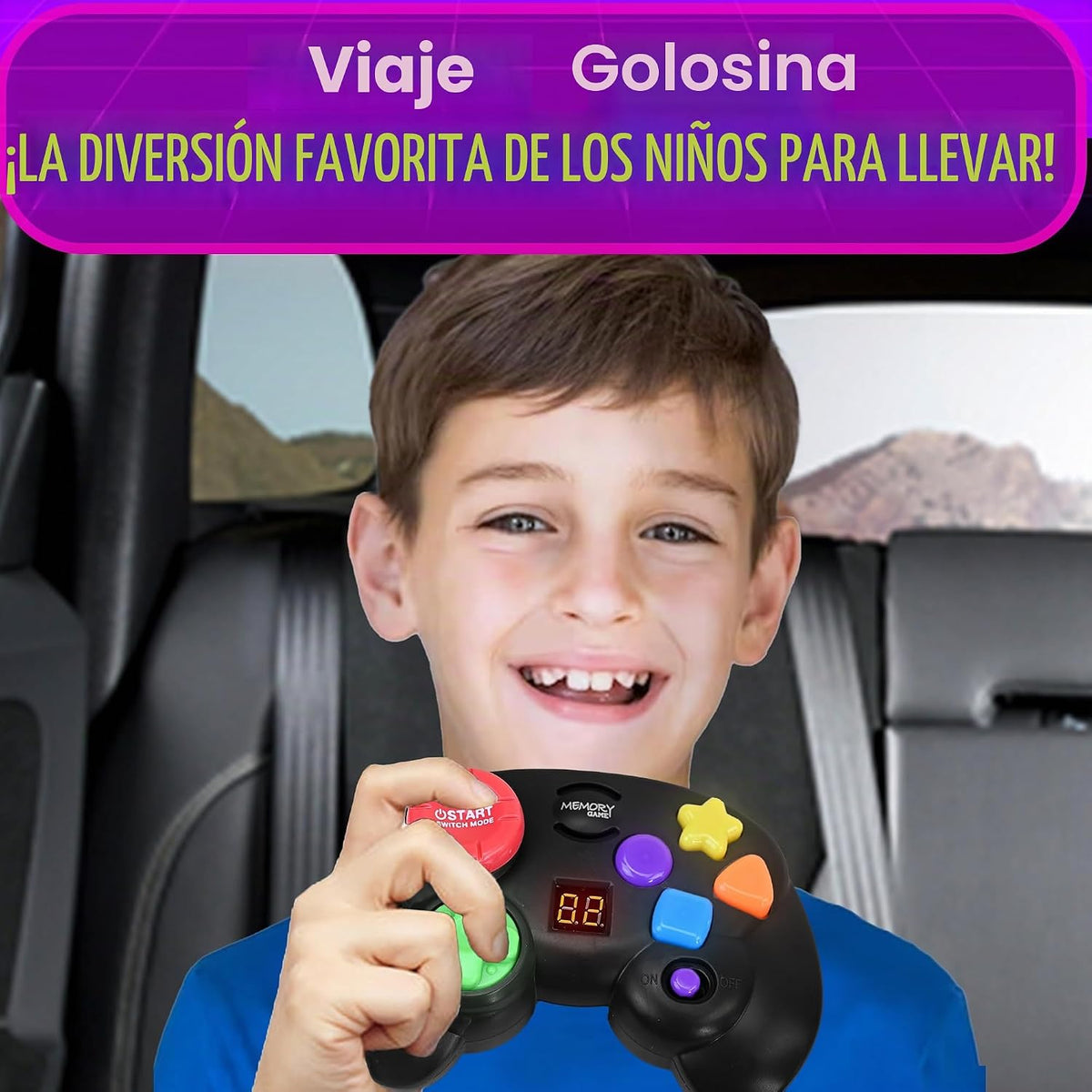 Controlador de juego de memoria portátil iluminado para niños de 4...