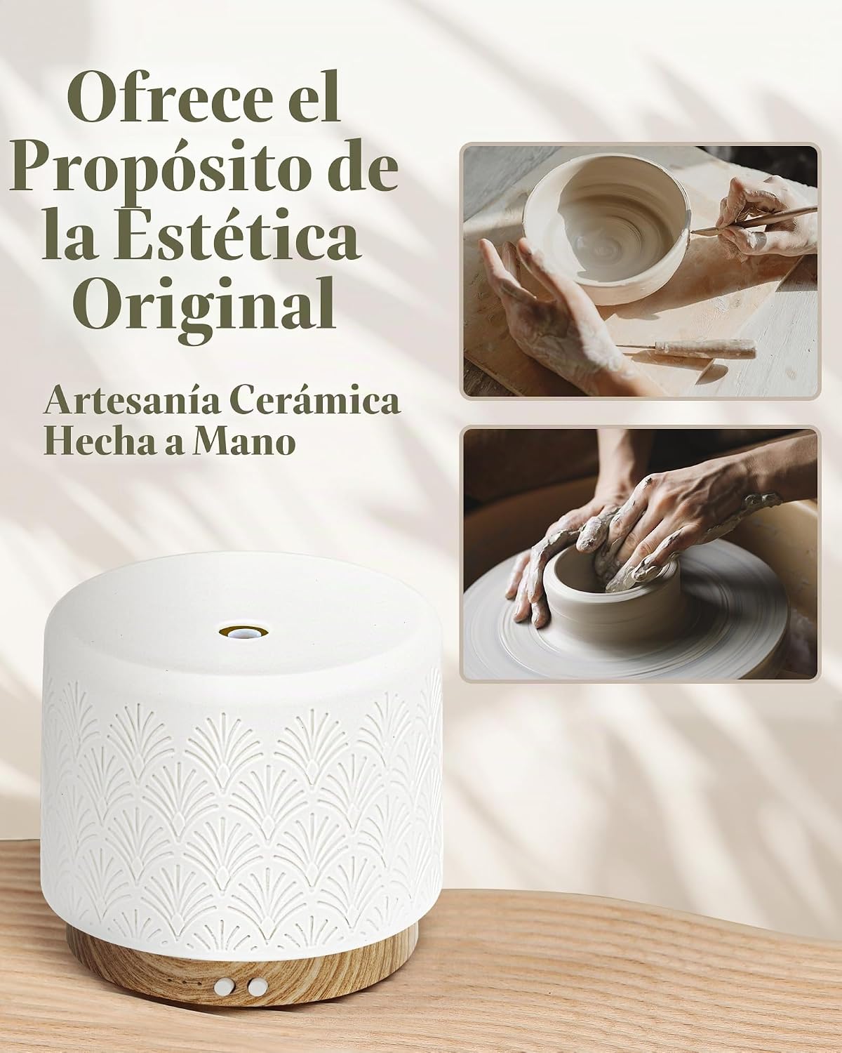 Difusor de aceite esencial \u2013 Difusor de cerámica de 9.5 fl oz...