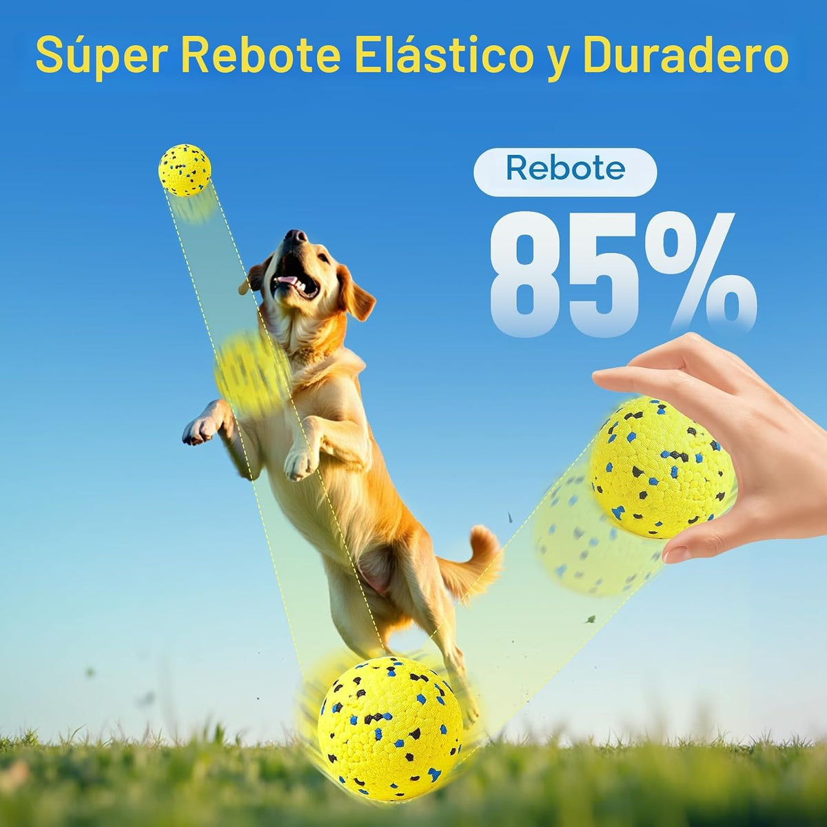 Kimee Pelotas de Tenis para Perros Juguetes para Perros para Mastic...