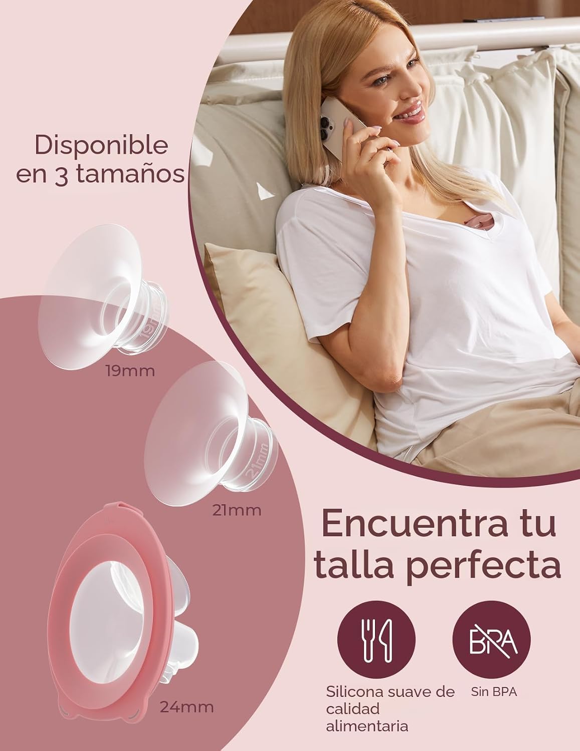 Momcozy - Vasos colectores de leche originales para V1 Pro\/V2 Pro,...