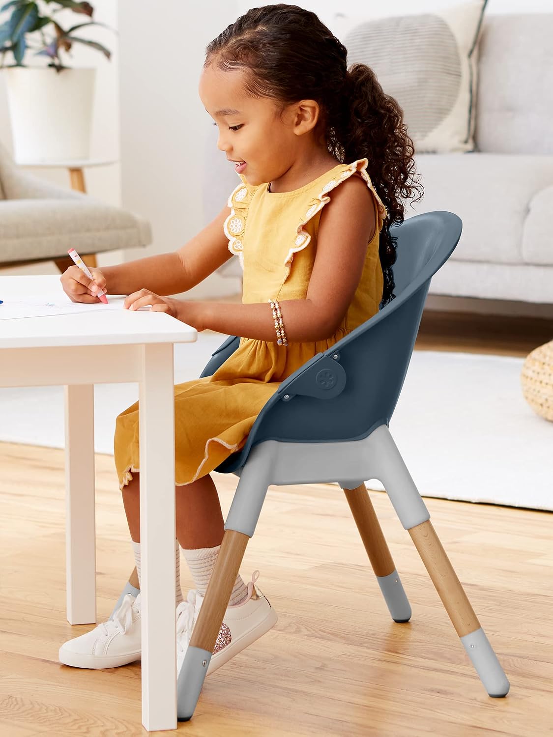 Skip Hop Silla alta para bebés 4 en 1 convertible, EON, azul pizarra
