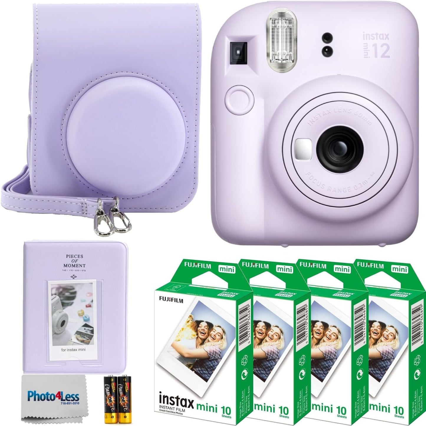 Fujifilm Instax Mini 12 - Cámara de película instantánea lila púrpu...