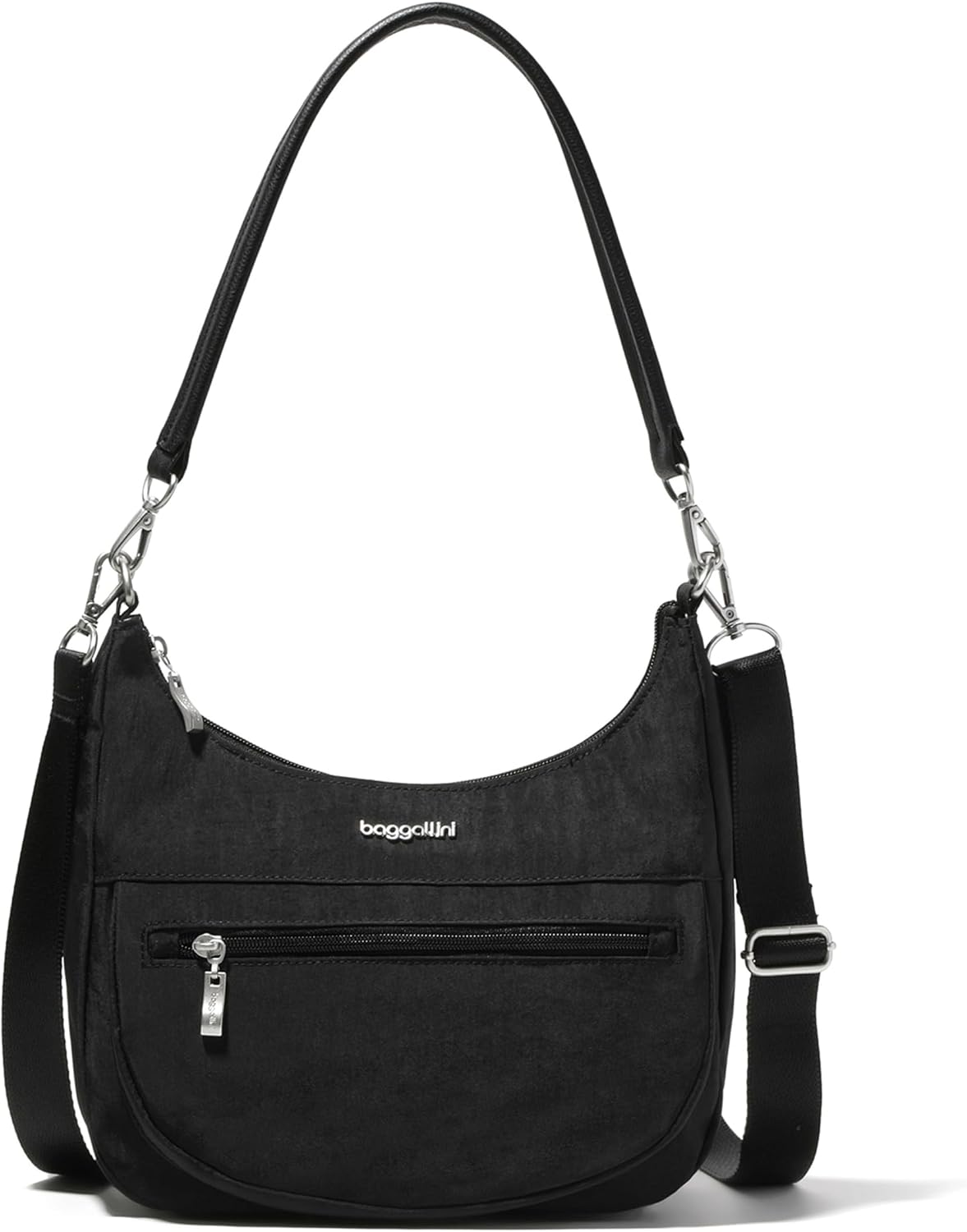 Baggallini Moderno bolsillo media luna de 11 x 10.5 pulgadas hombro...