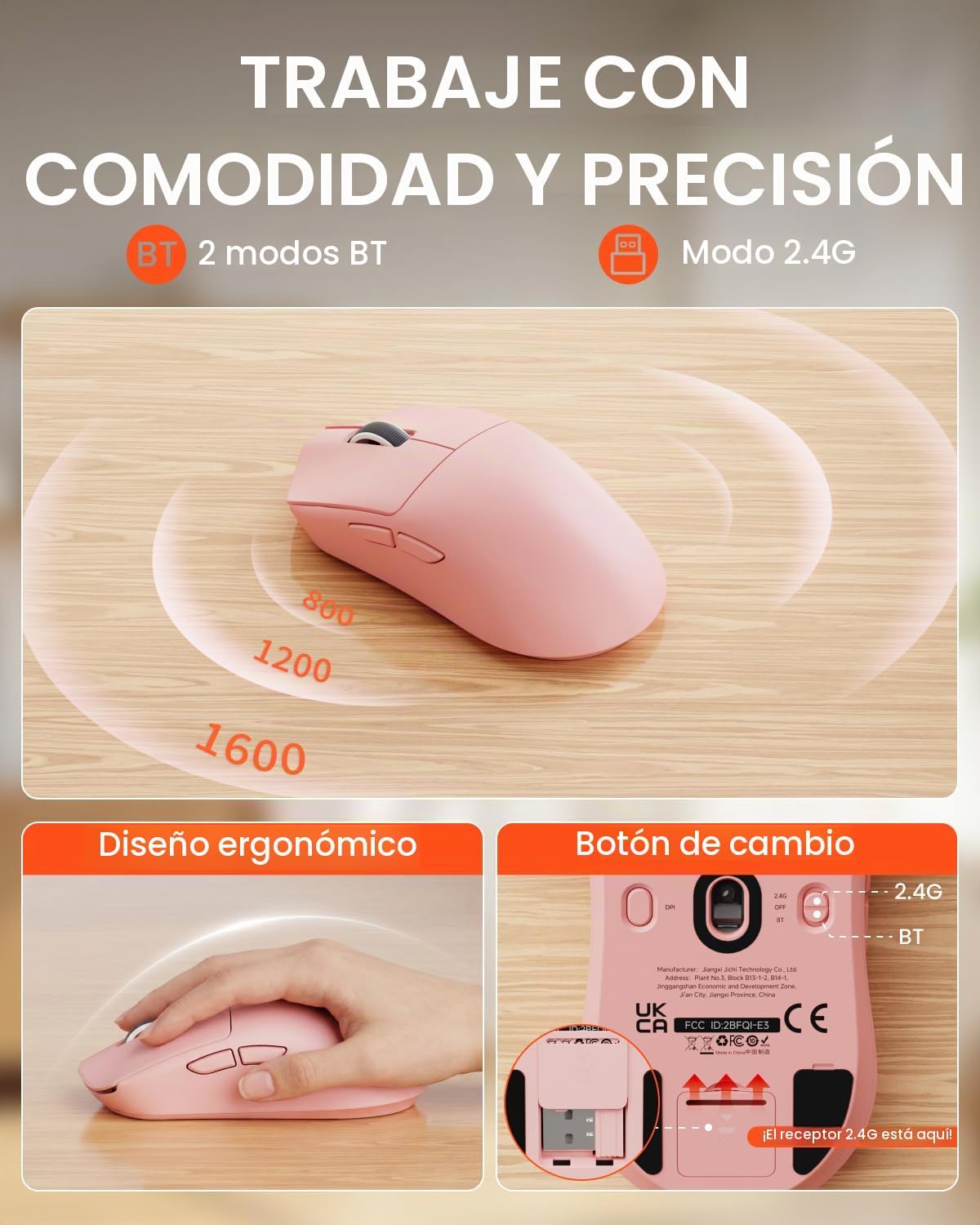Combo de teclado y mouse inalámbricos, máquina de escribir retroilu...