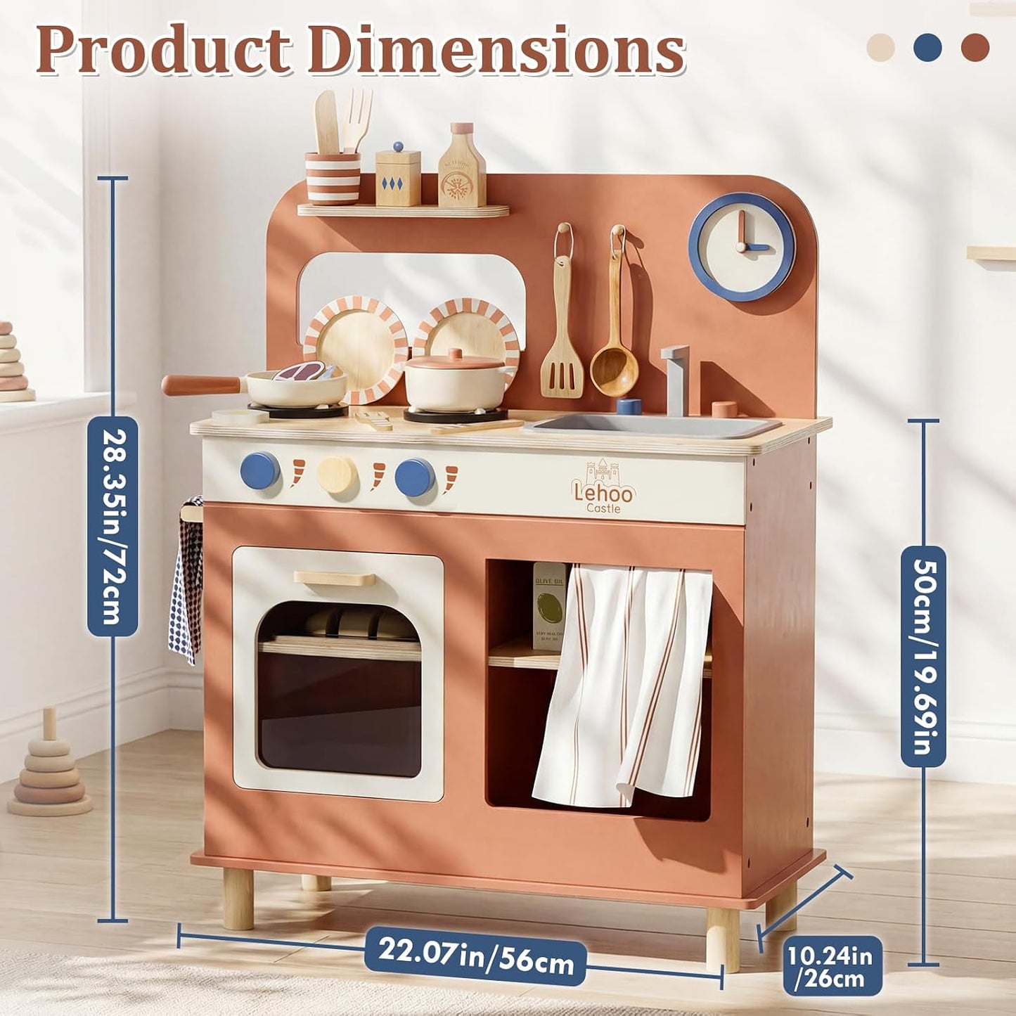 Lehoo Castle Juego de Cocina Infantil para Niños Pequeños de 1 a 3...