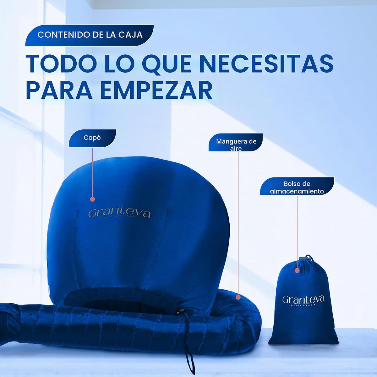 Accesorio de capó para secador de pelo Granteva con una diadema int...