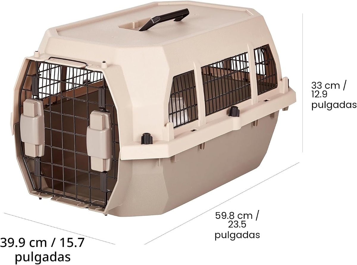 Amazon Basics - Transportador para mascotas con lados rígidos, jaul...