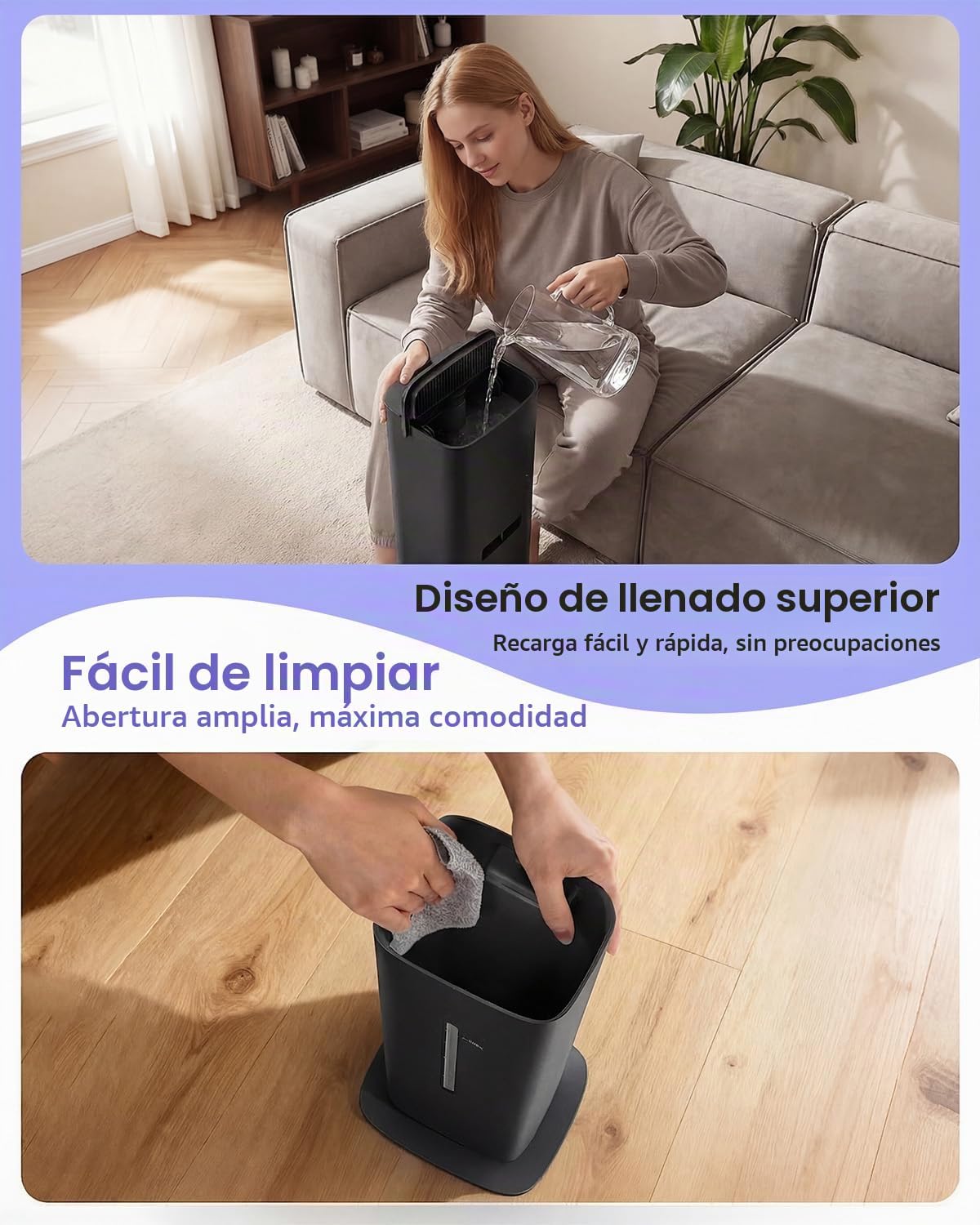 Akacozie Humidificador para habitación grande, humidificador de nie...