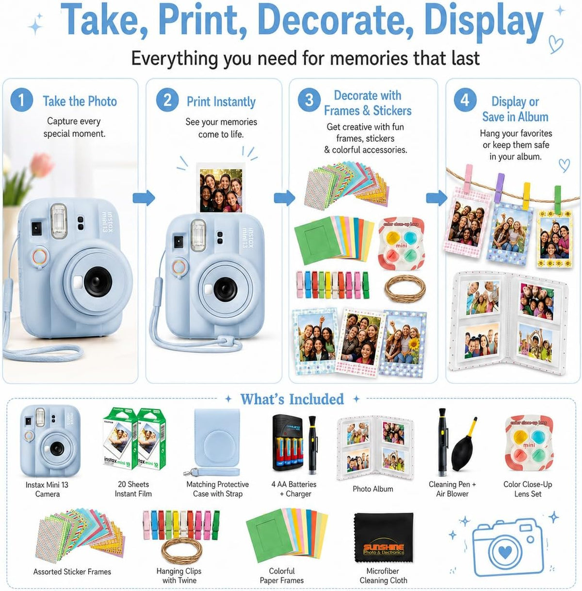 Paquete de cámara de película instantánea FUJIFILM instax Mini 13 (...