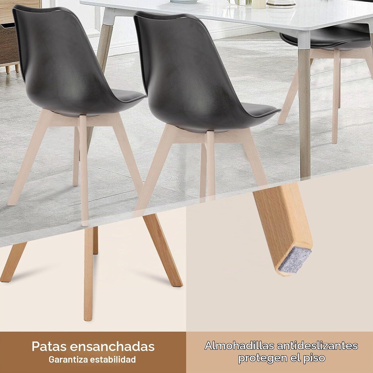 OLIXIS Juego de 8 sillas de comedor, sillas de cocina modernas de m...