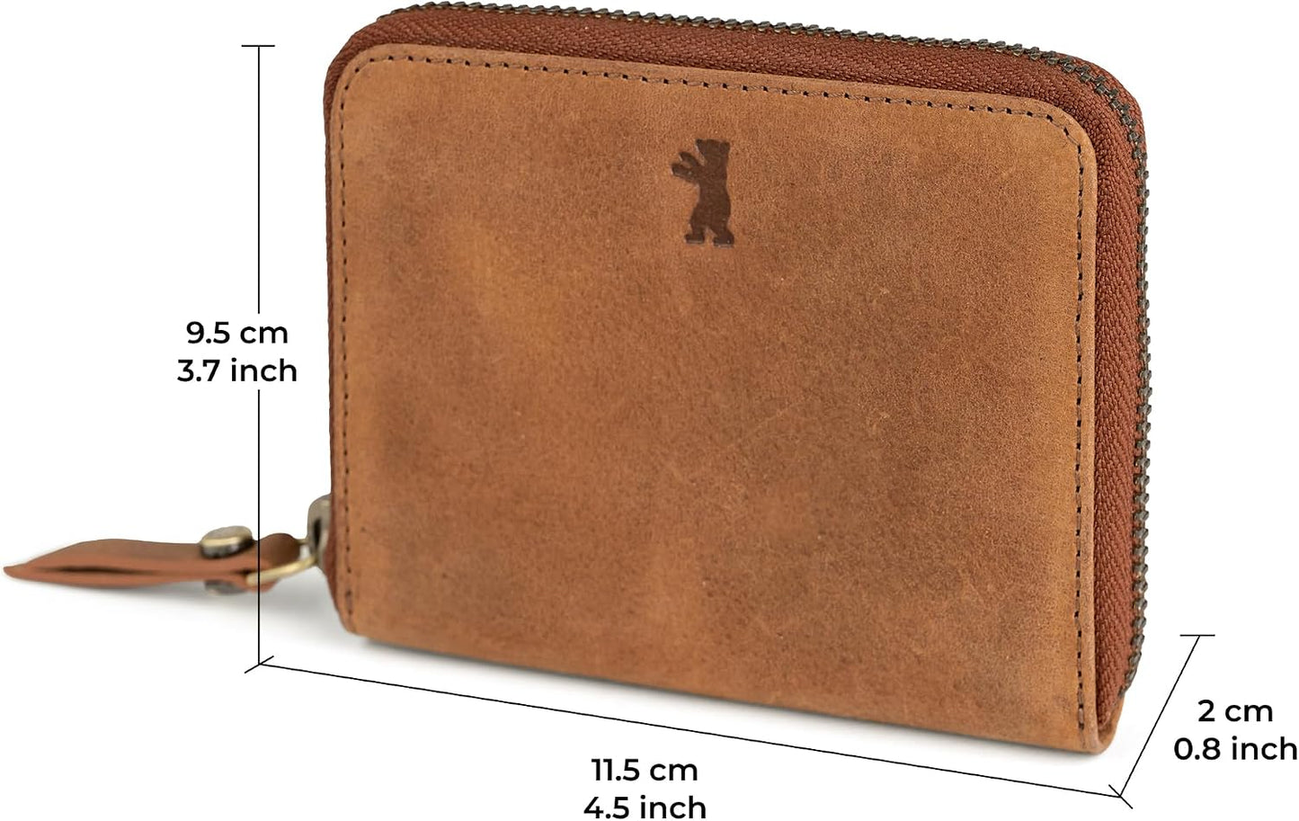 Berliner Bags Cartera de piel Fiona para mujer, cartera compacta co...