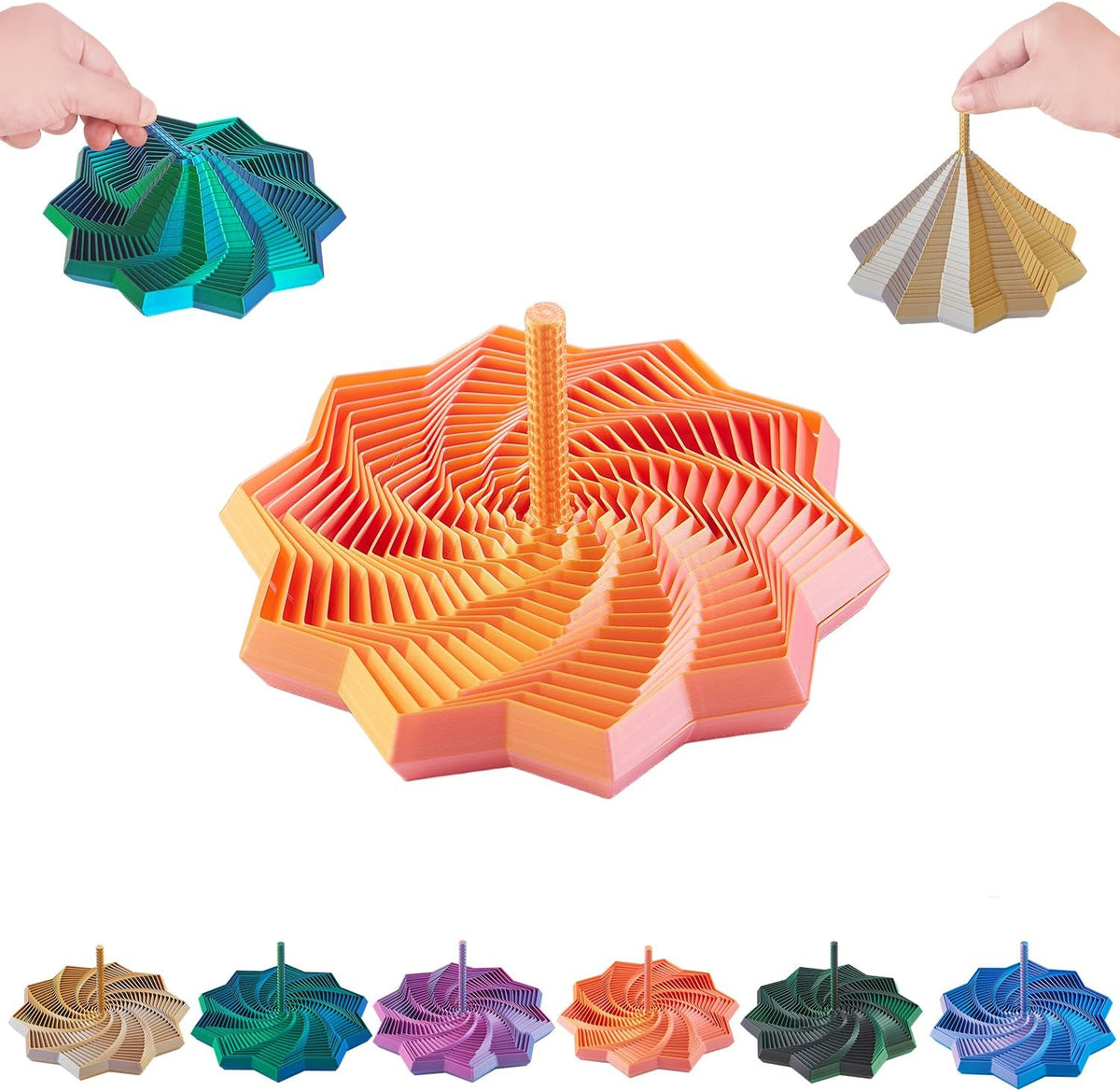 Estrella sensorial antiestrés expandida 3D con asa, alivio del estr...