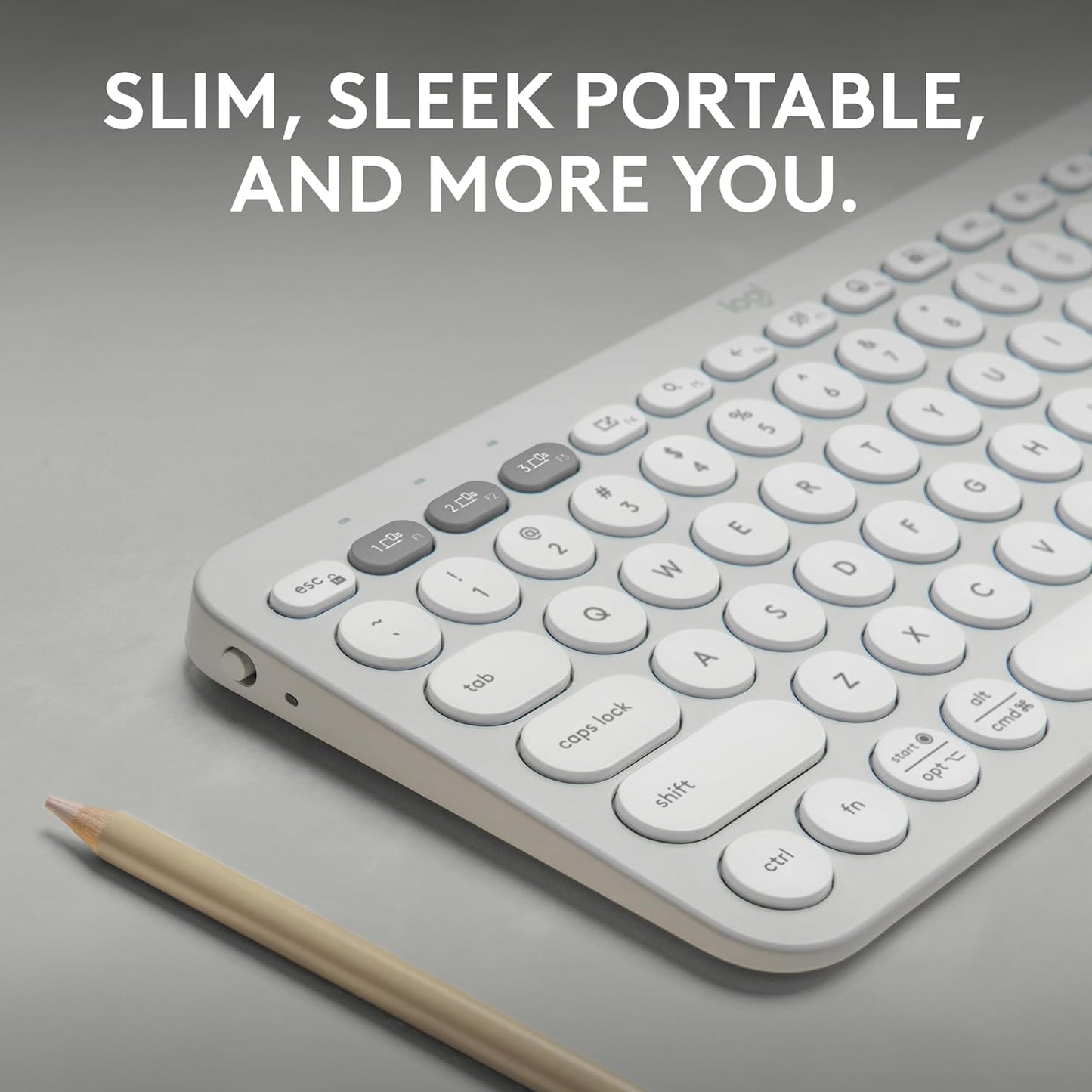 Logitech Pebble Keys 2 K380s Teclado inalámbrico Bluetooth - Blanco...
