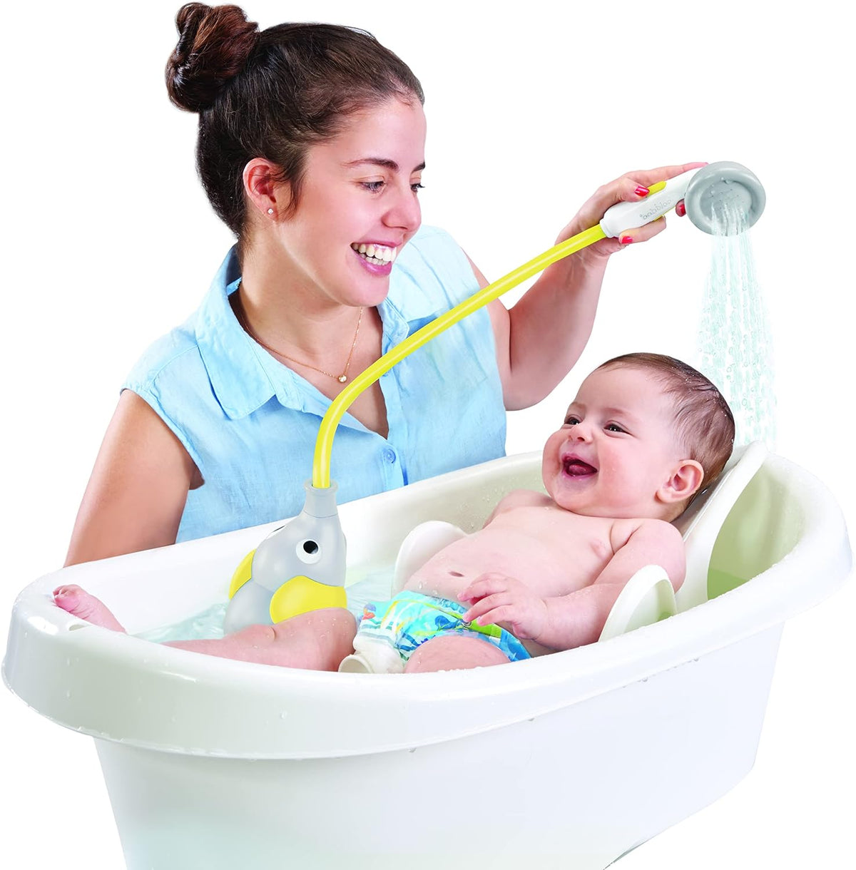 Yookidoo - Cabezal de ducha para baño de bebé con forma de elefante...