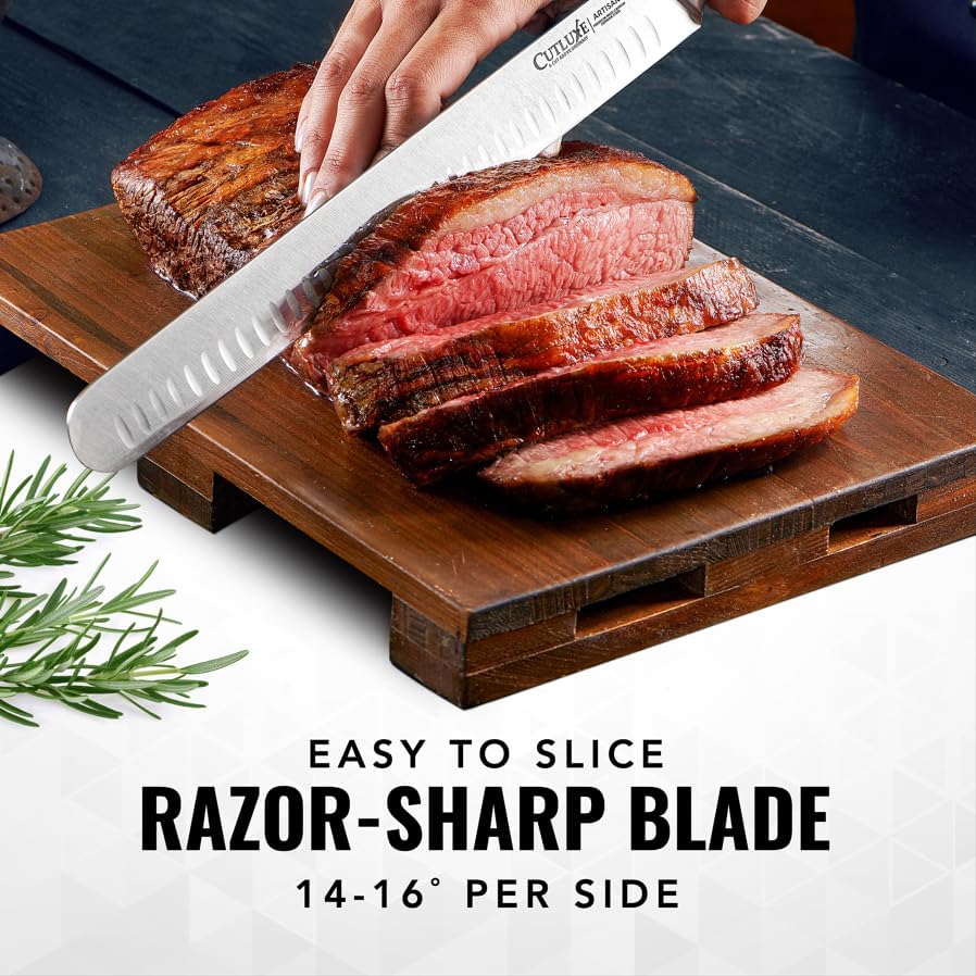 Cutluxe Cuchillo de pechuga, cuchillo para tallar y rebanar de 12 p...