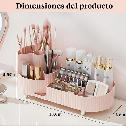 COMFYROOM Organizador de maquillaje para tocador con soporte para b...