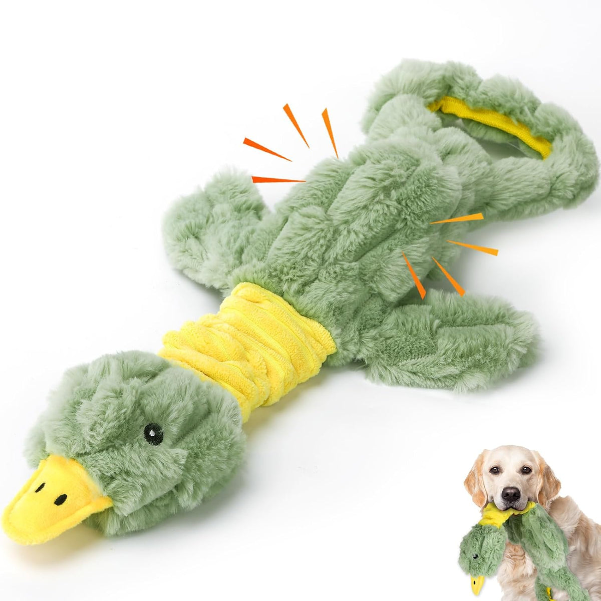 Eneston Juguetes chirriantes de felpa grandes para perros, juguetes...