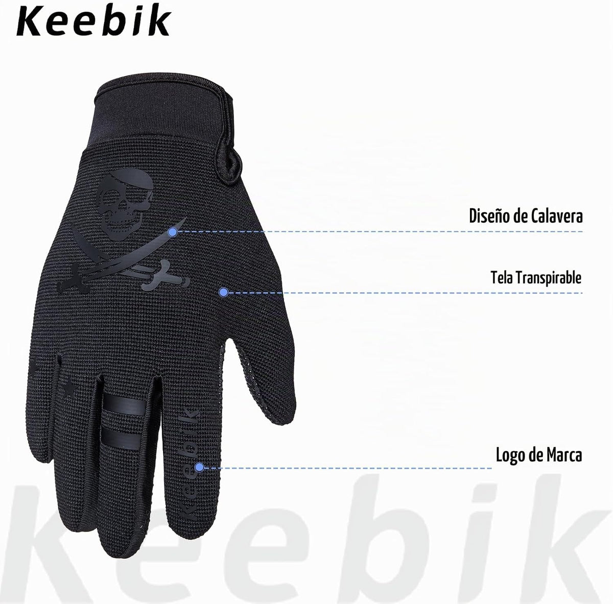 Keebik Guantes de moto de cross para niños, niños y jóvenes, guante...
