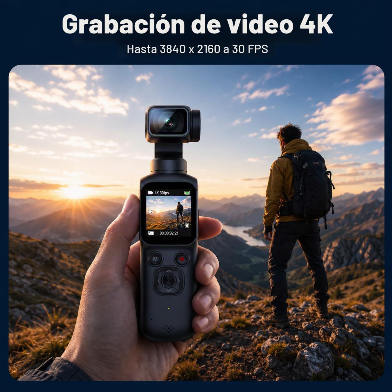 VETEK Cámara de vlogging 4K, cámara digital de bolsillo de 75MP con...
