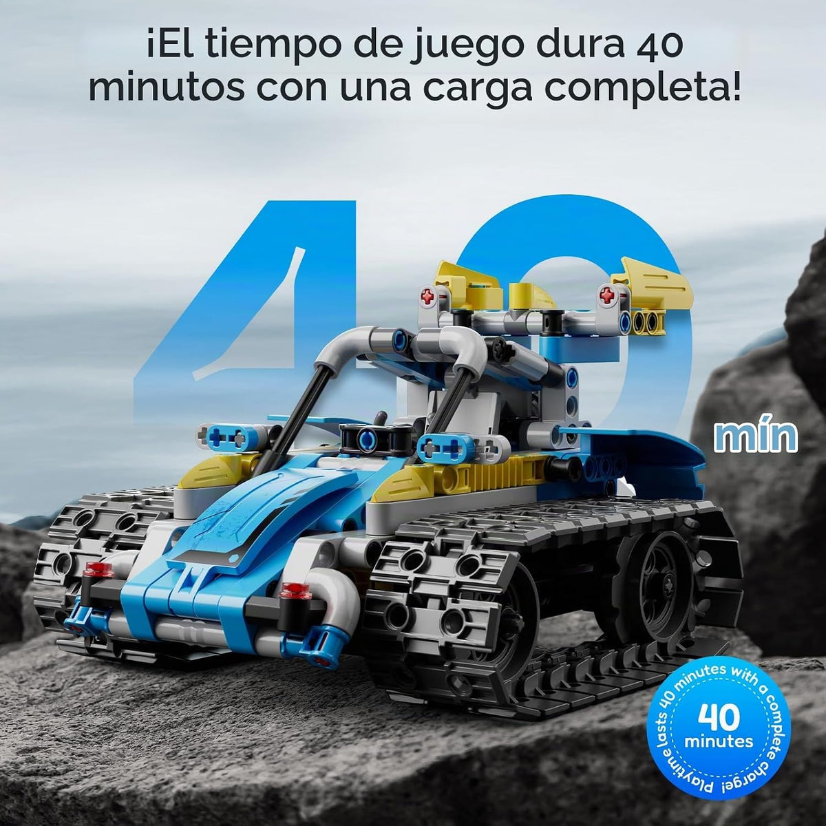 Mibido Kit de construcción de robot con control remoto, regalos STE...