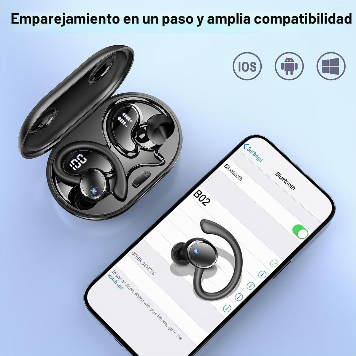 Auriculares inalámbricos, Auriculares Bluetooth 5.4, Sonido de Grav...