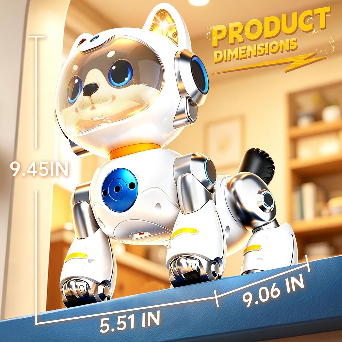 Eoyeskido Juguete robot inteligente programable para perro, 2.4 GHz...