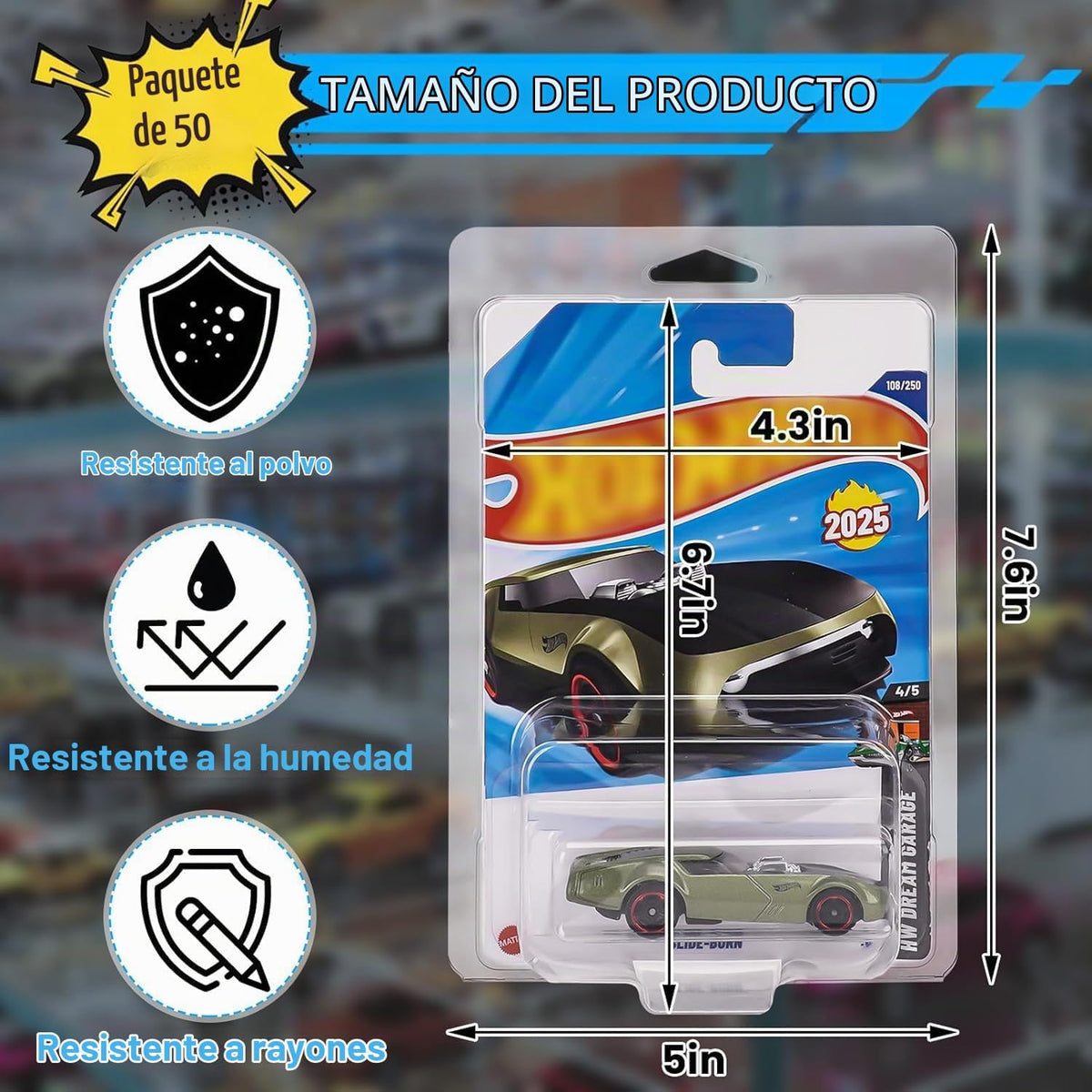 Paquete de 50 fundas protectoras transparentes para almacenamiento...