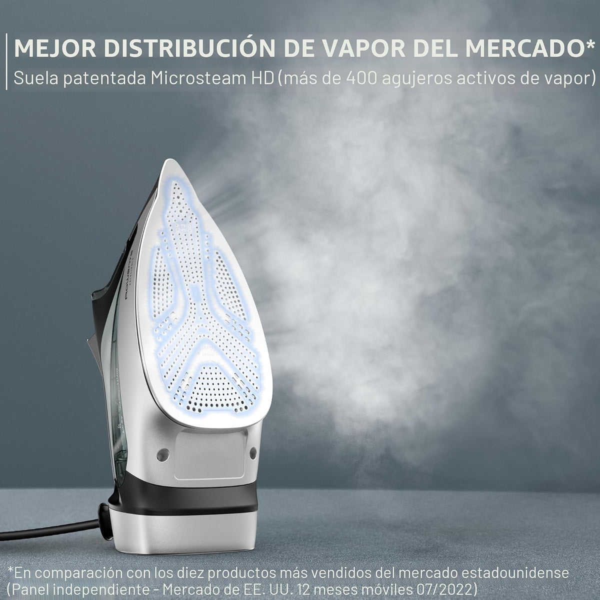 Rowenta Plancha de vapor Focus Excellence de acero inoxidable para...