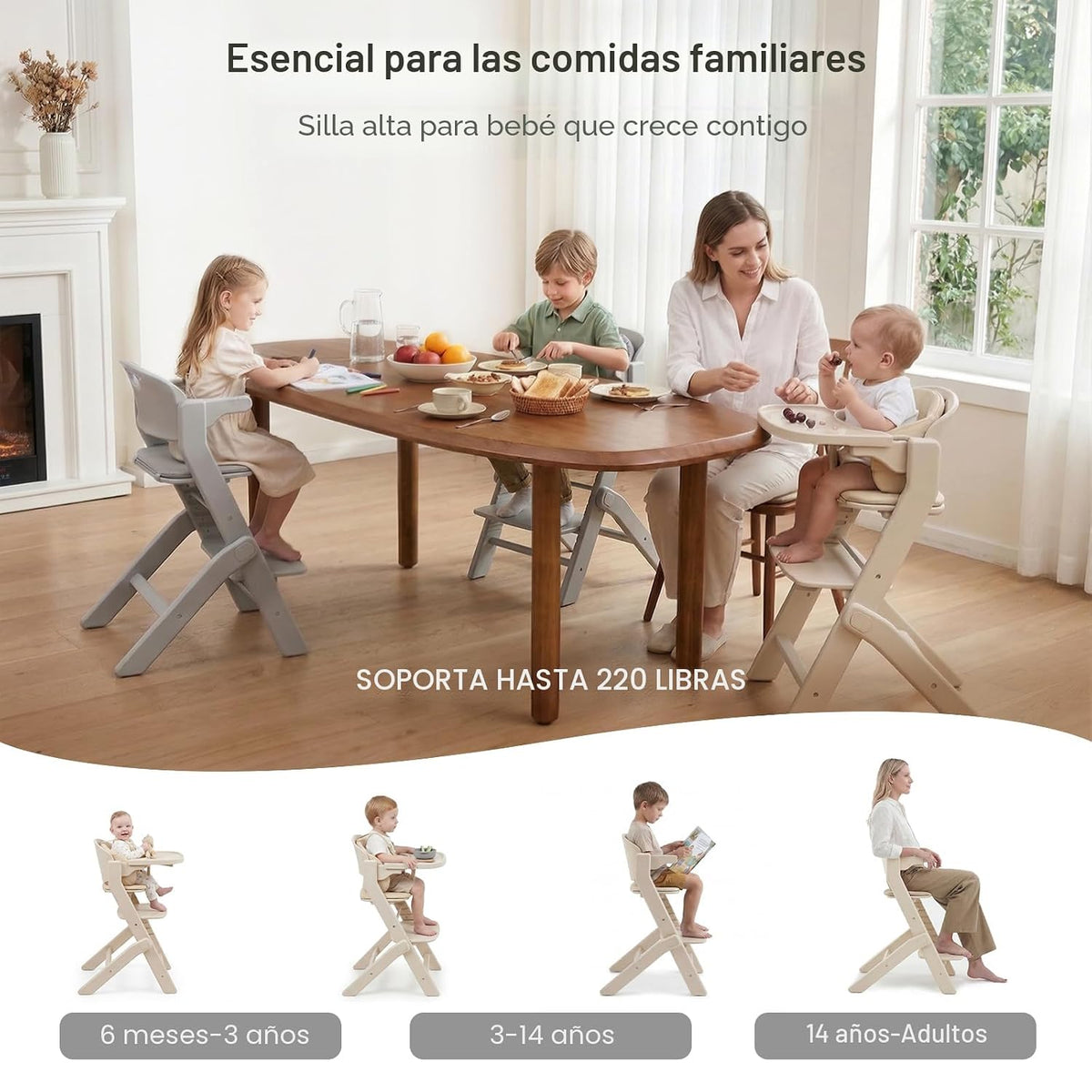 Obee Odee Trona de bebé totalmente lavable para bebés y niños peque...