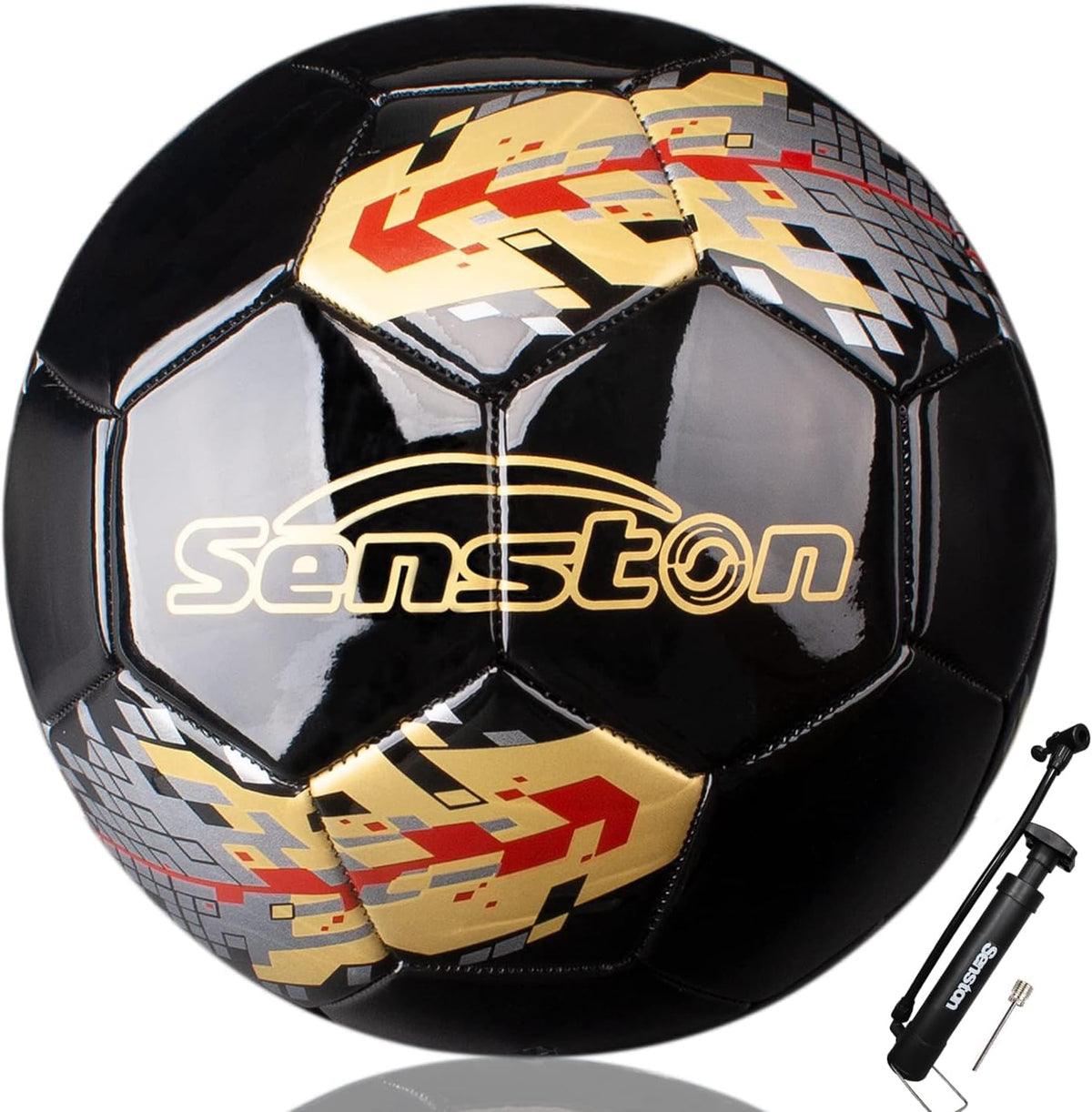 Senston Balón de fútbol talla 3 y talla 4 y talla 5 para niños y ad...