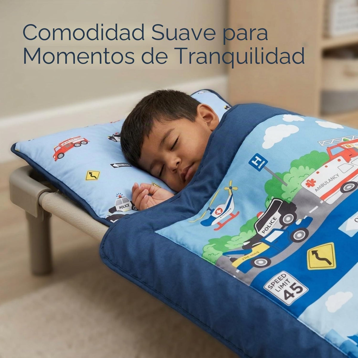 Everyday Kids alfombrilla para siesta con almohada extraíble para n...