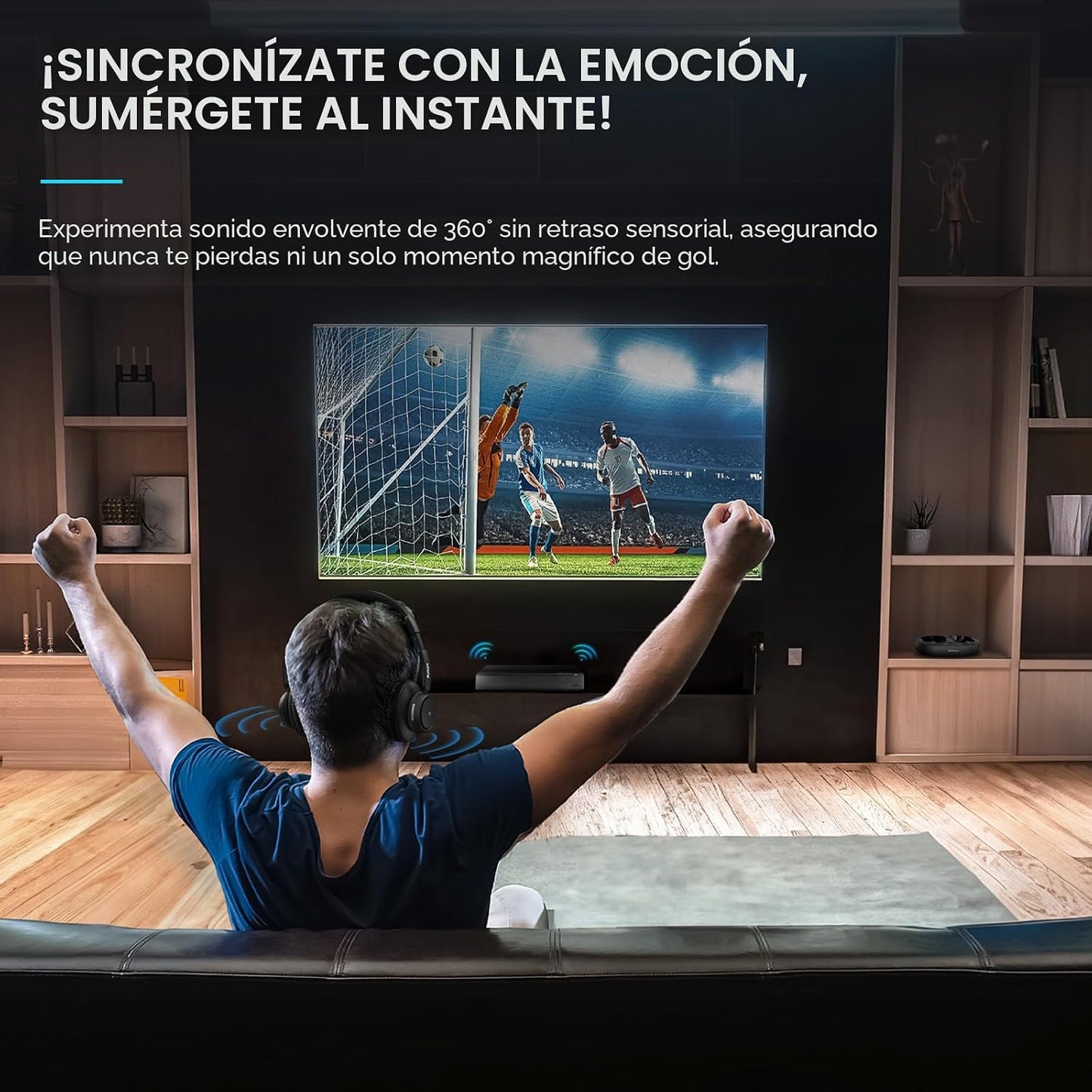 Mutbam Auriculares Inalámbricos para TV, Auriculares TV Inalámbrico...