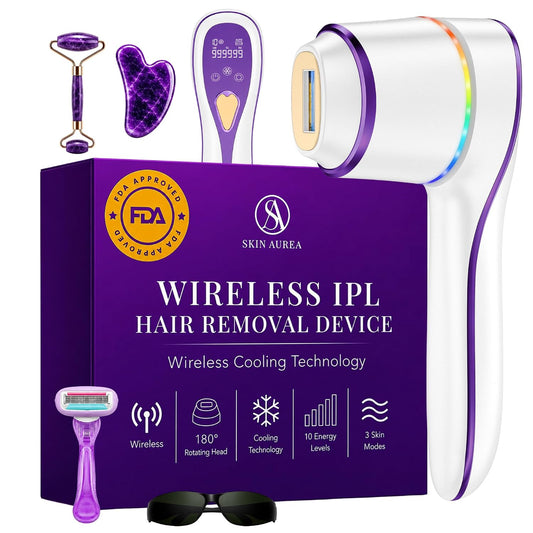 Skin Aurea™ Un dispositivo de depilación IPL inalámbrico 24J para r...
