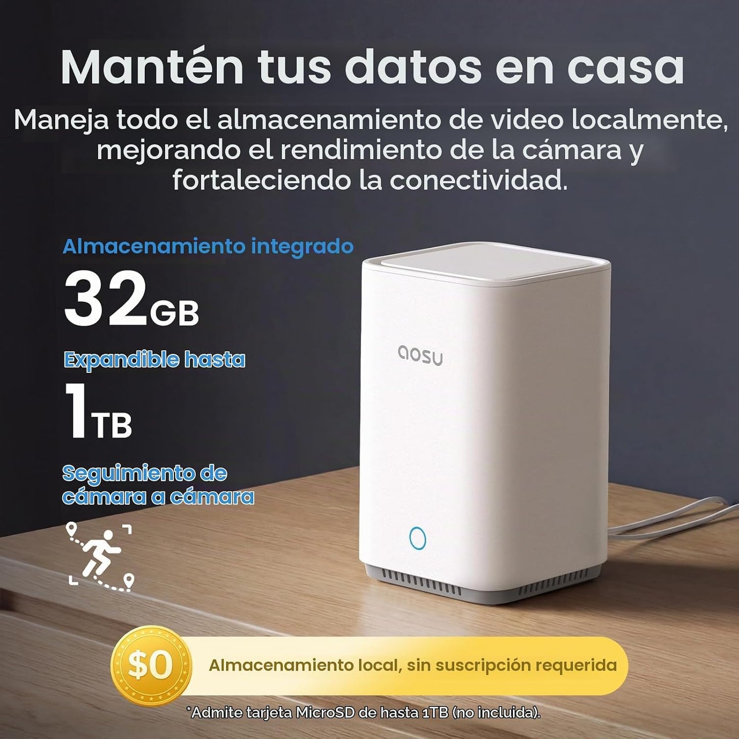 aosu T2 Ultra 4K cámara de seguridad inalámbrica al aire libre, det...