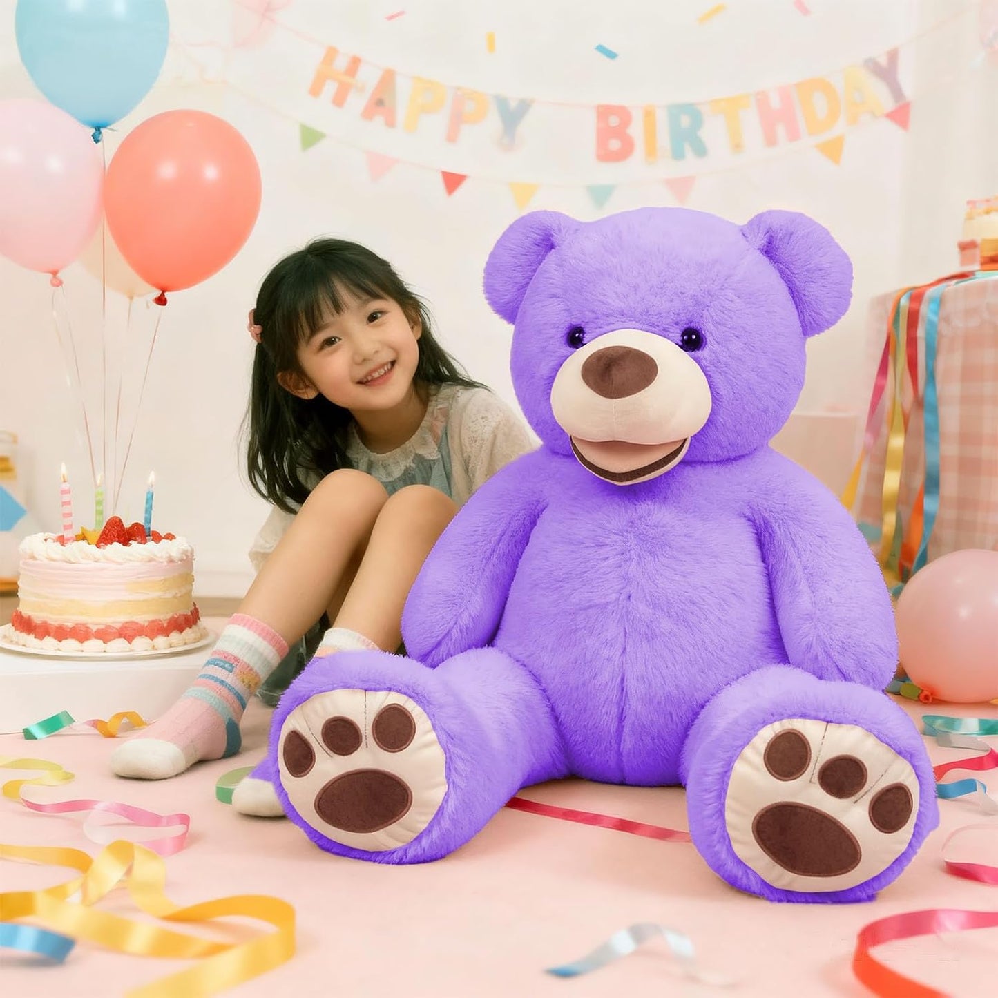 SRANWOW Oso de peluche gigante súper suave con detalles de pata (mo...